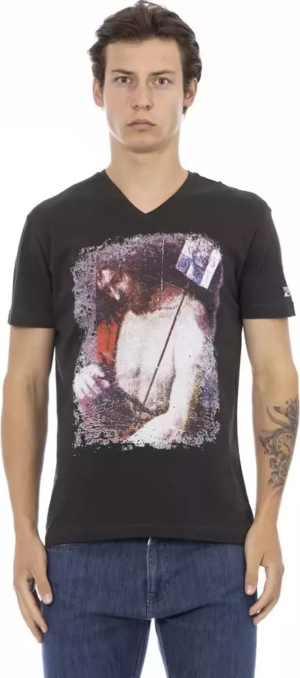 Black Cotton Men's T-Shirt