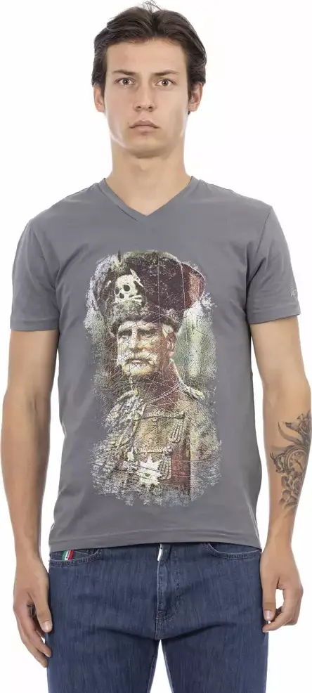 Gray Cotton Men's T-Shirt