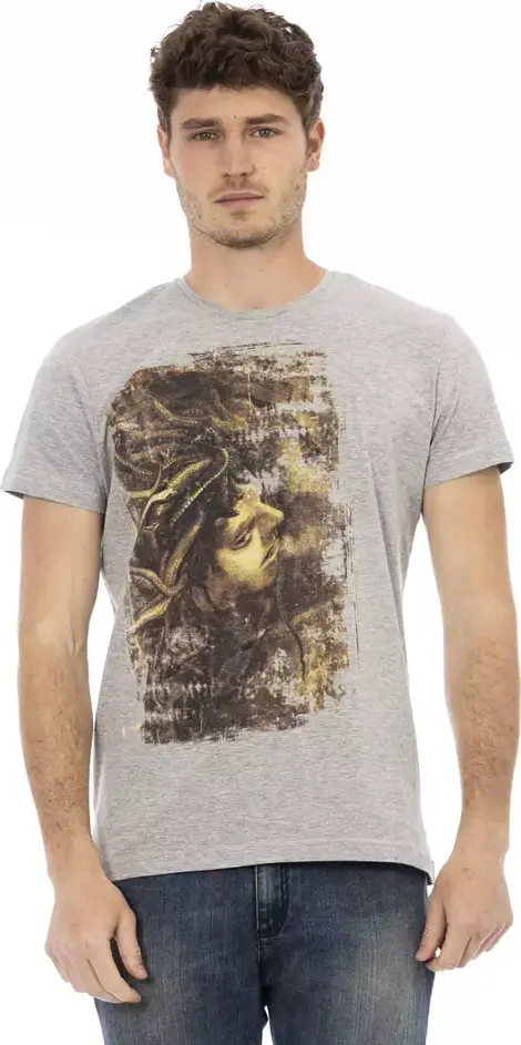 Gray Cotton Men's T-Shirt