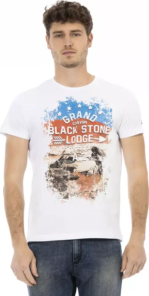 White Cotton Men's T-Shirt