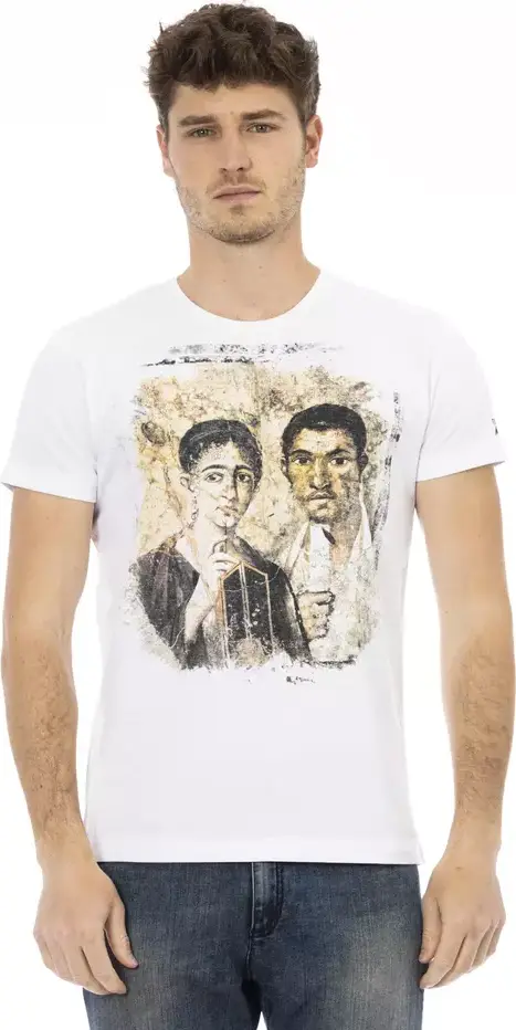 White Cotton Men's T-Shirt