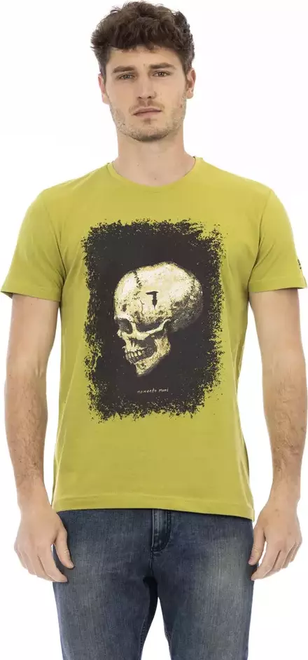 Green Cotton Men T-Shirt