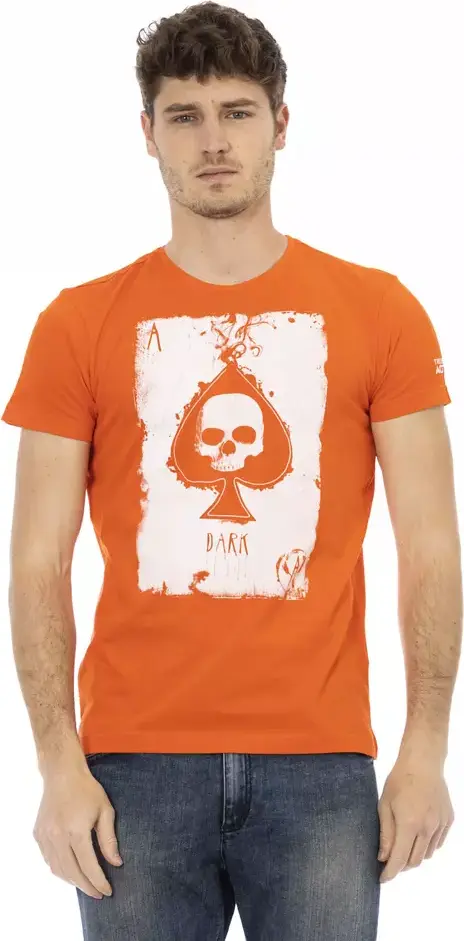 Orange Cotton Men T-Shirt