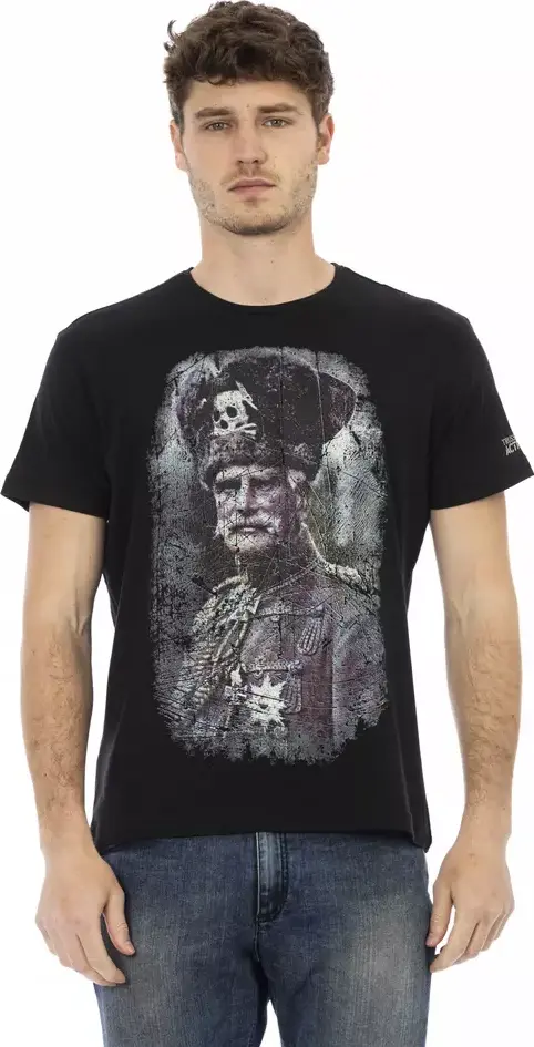 Black Cotton Men's T-Shirt