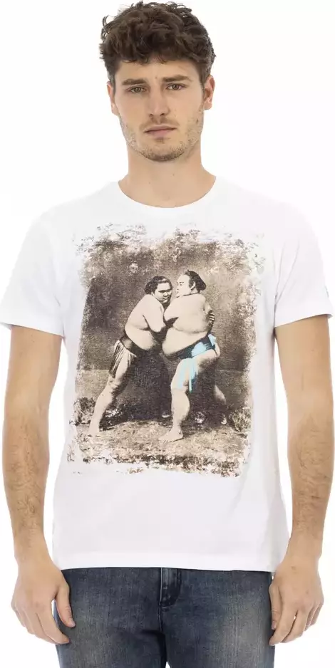 White Cotton Men's T-Shirt