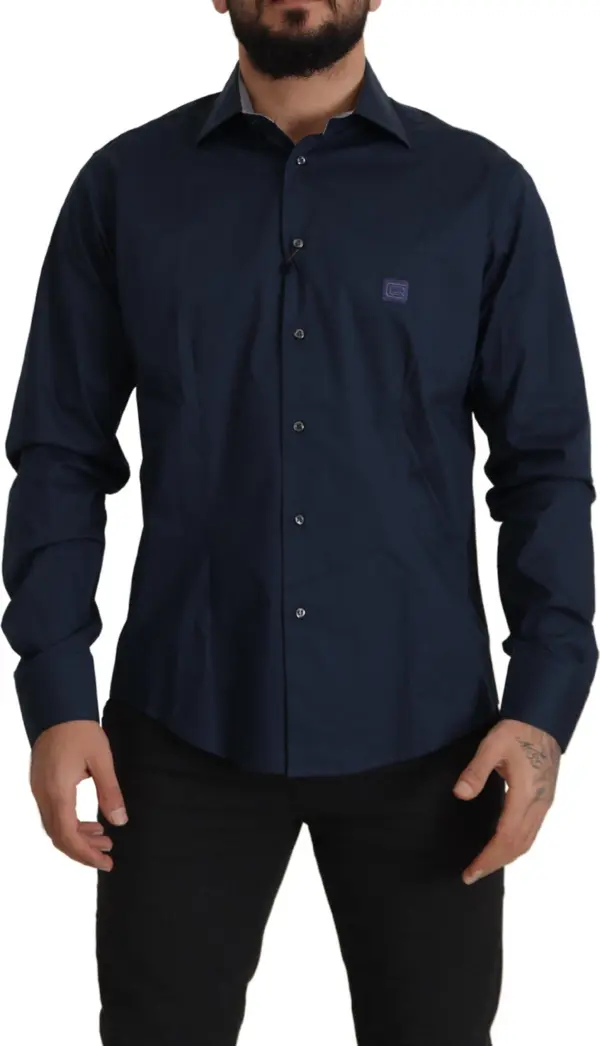Navy Blue Cotton Dress Formal Shirt