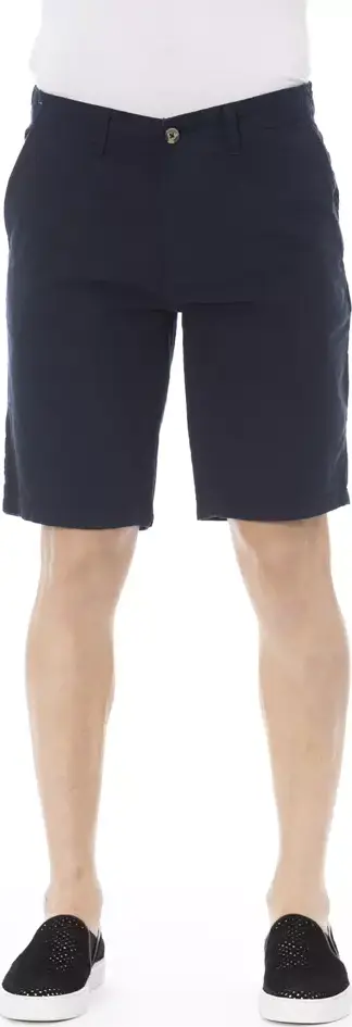 Blue Cotton Men Bermuda Short
