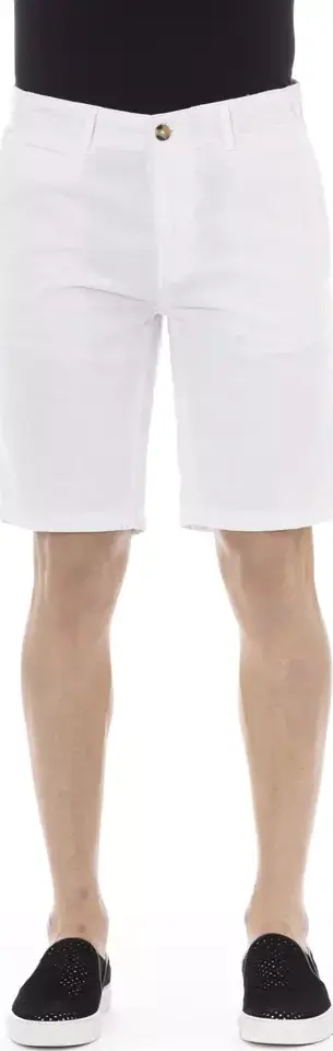 White Cotton Men Bermuda Short