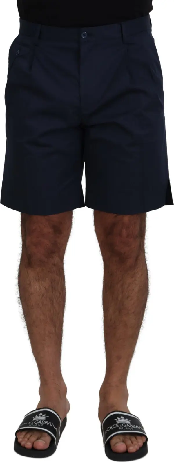 Blue Chinos Cotton Stretch Casual Shorts
