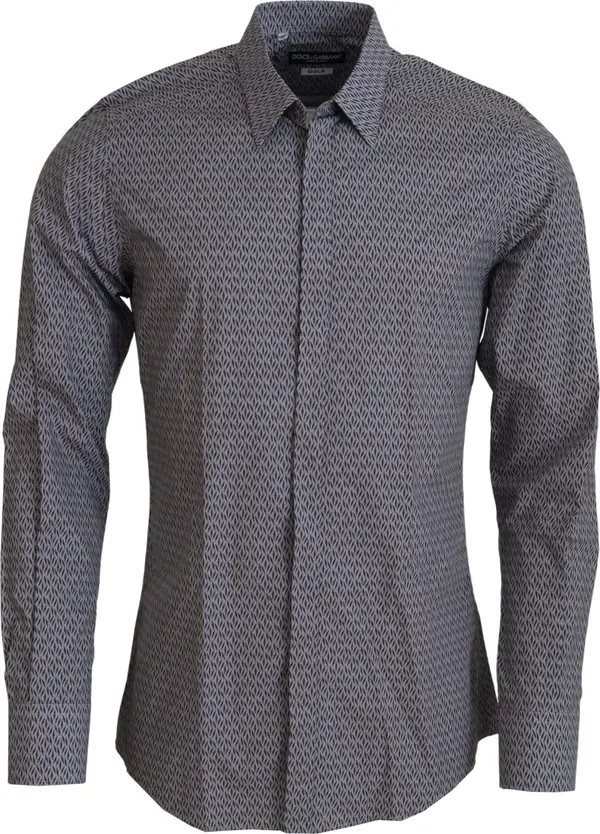Gray Brown GOLD Slim Fit Dress Formal Shirt