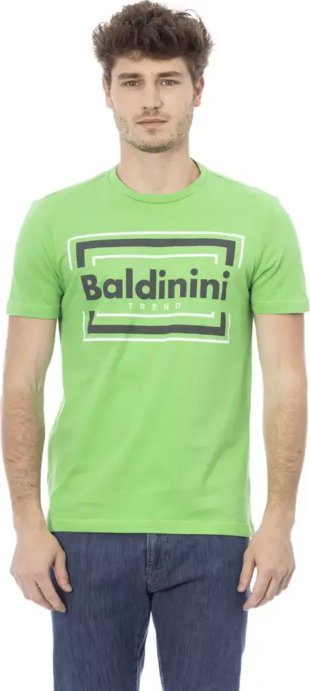 Green Cotton Men T-Shirt