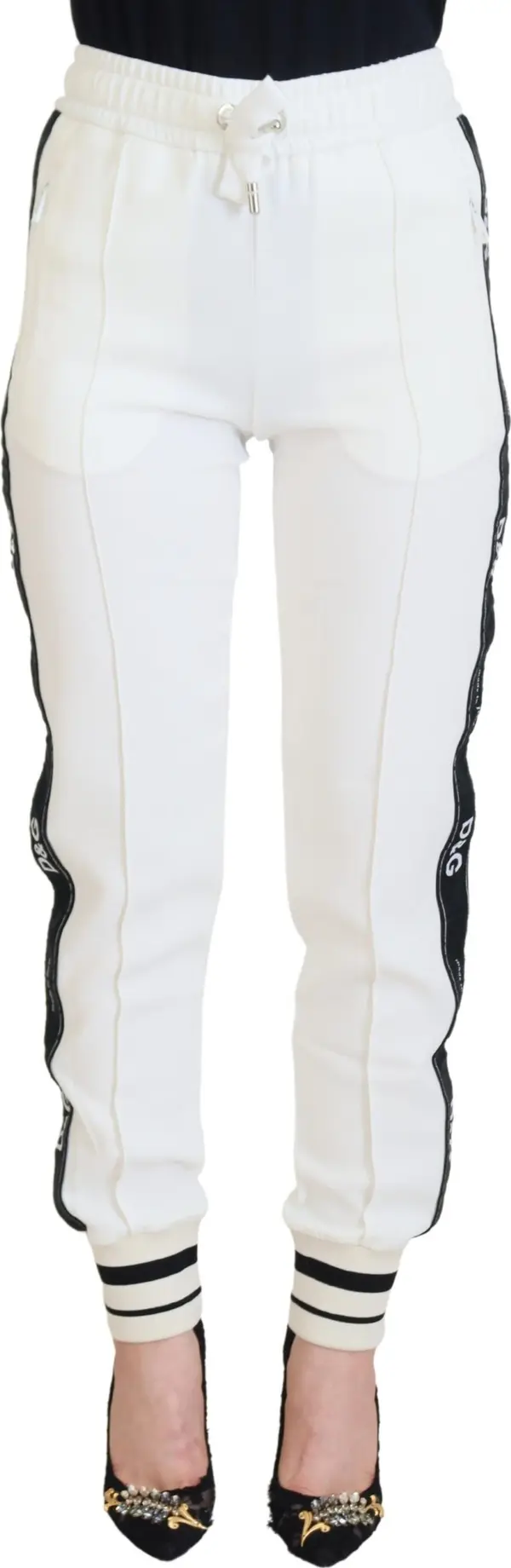 White DG Logo Sweatpants Pants