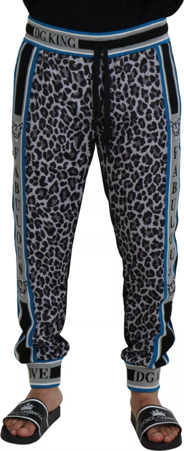 Multicolor DG King Leopard Print Jogger Pants