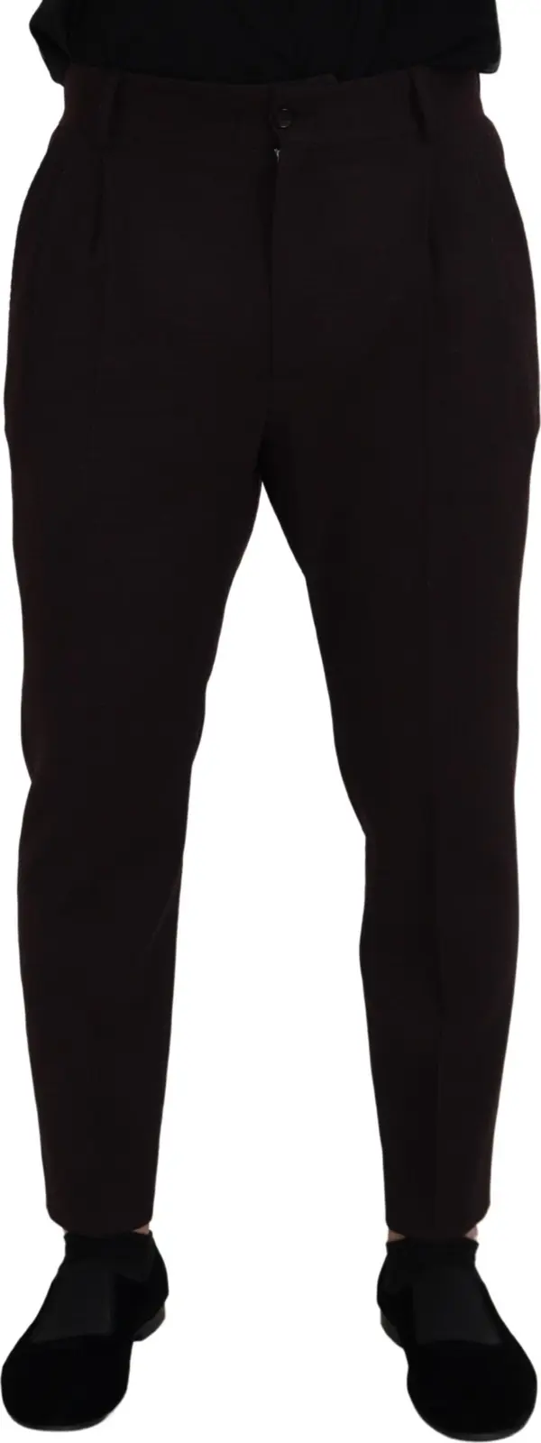 Brown Cotton Chino Men Pants