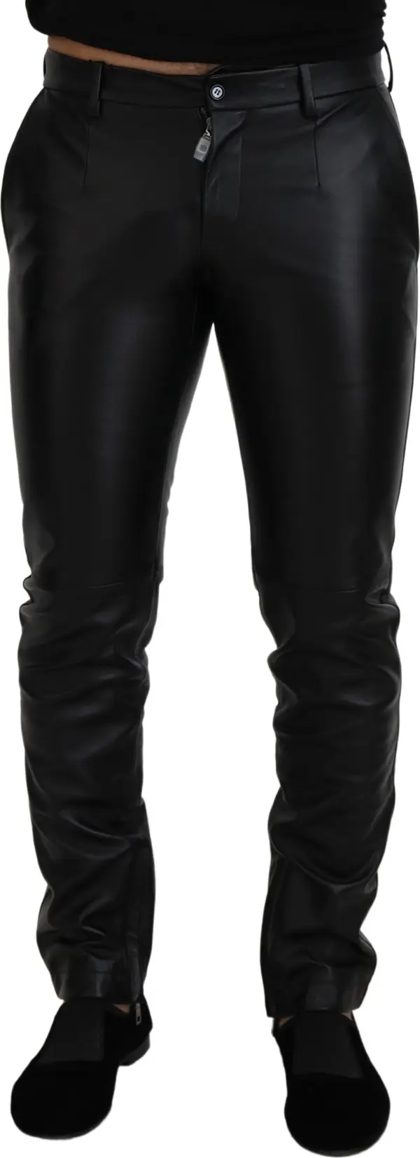 Black Shiny Stretch Skinny Pants
