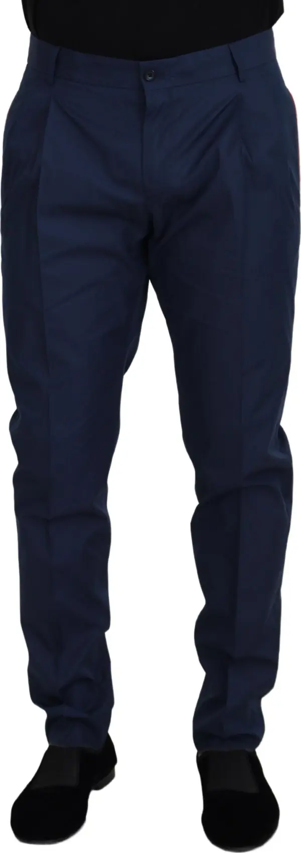Blue Cotton Chino Formal Pants
