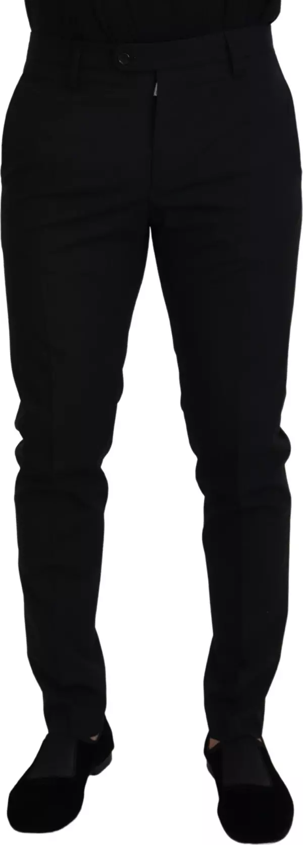 Black Polyester Chino Formal Pants