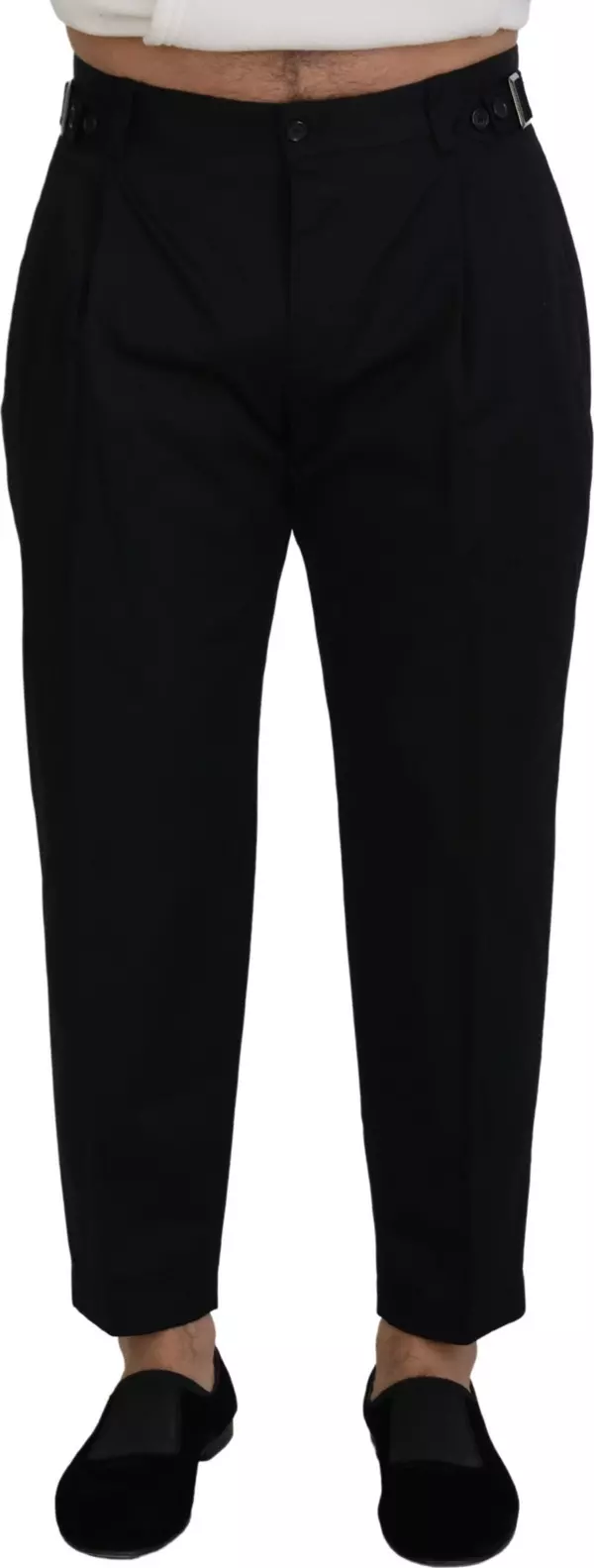 Black Cotton Chino Formal Pants