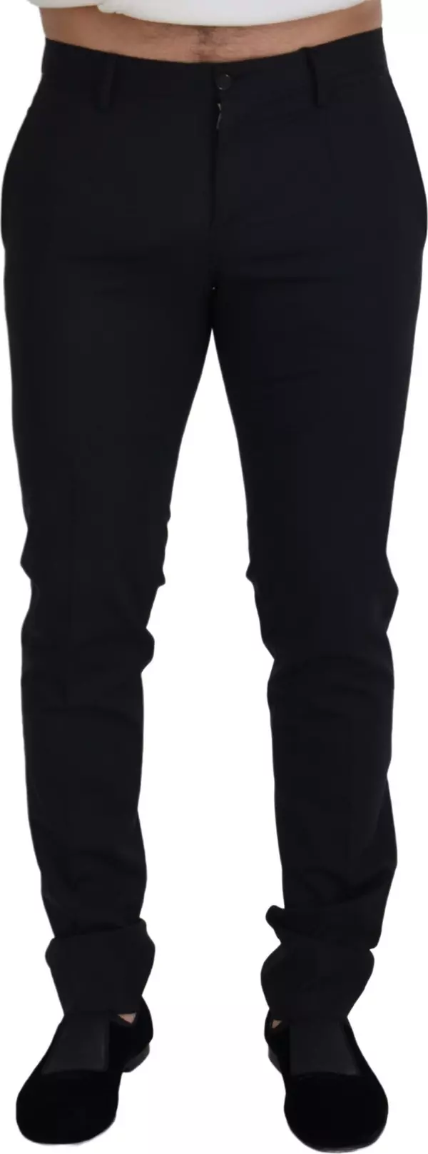 Black Wool Chino Formal Pants