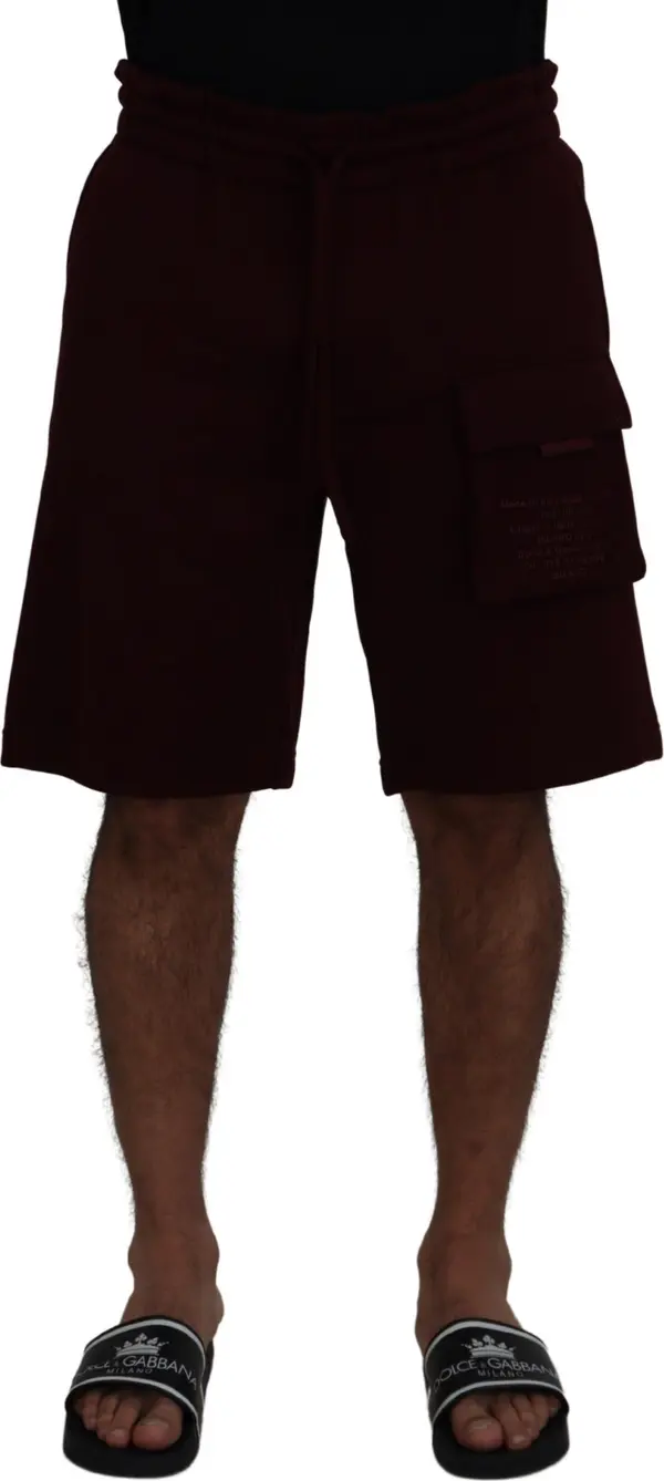 Maroon Bermuda Cargo Men Shorts