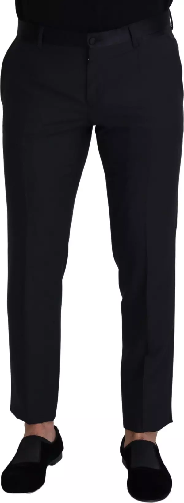 Black Wool Men Formal Pants