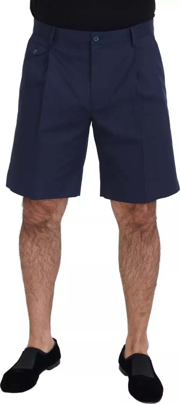 Blue Chinos Cotton Stretch Casual Shorts