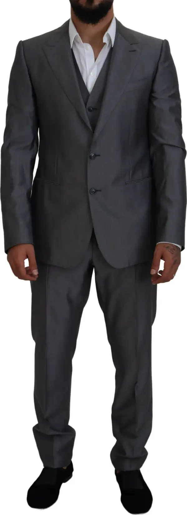 Gray SICILIA 3 Piece Slim Fit Suit