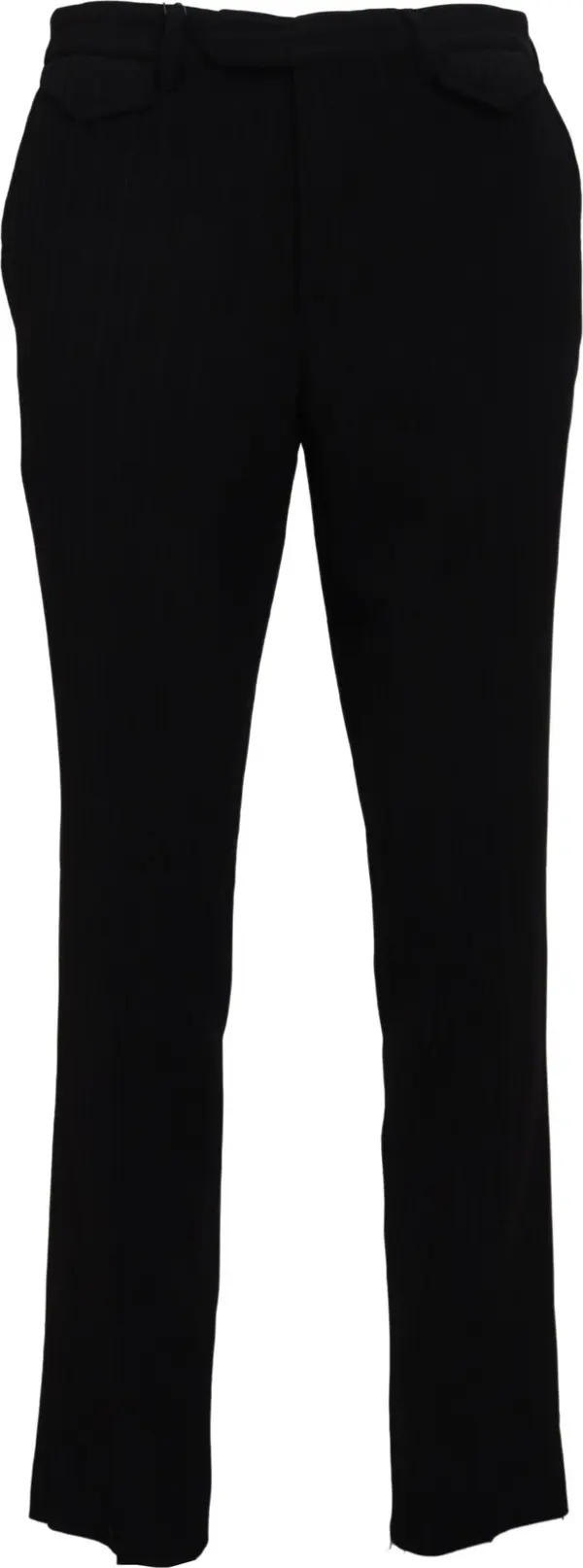 Black Cotton Straight Fit Men Formal Pants