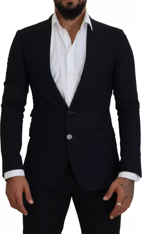 Blue Wool Formal Taormina Blazer