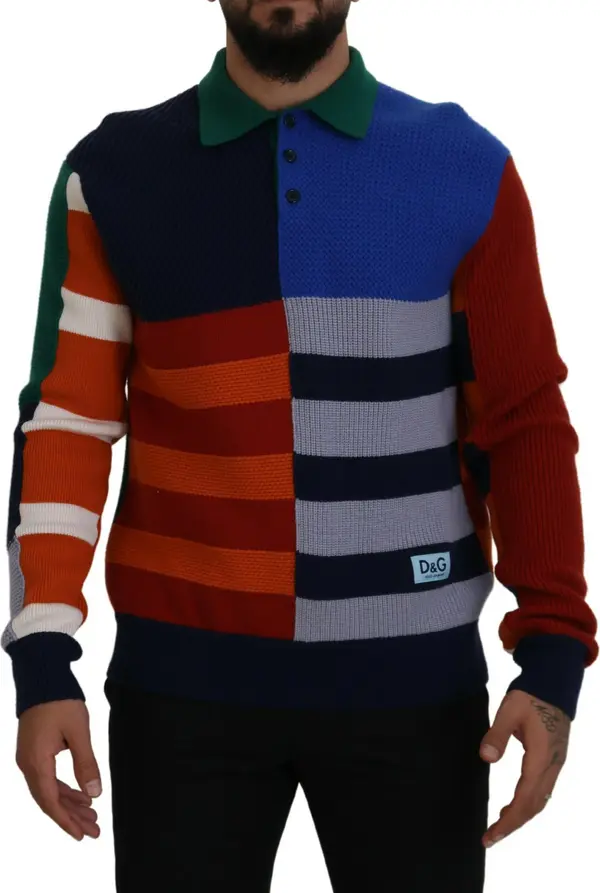 Multicolor Stripes Wool Pullover Sweater