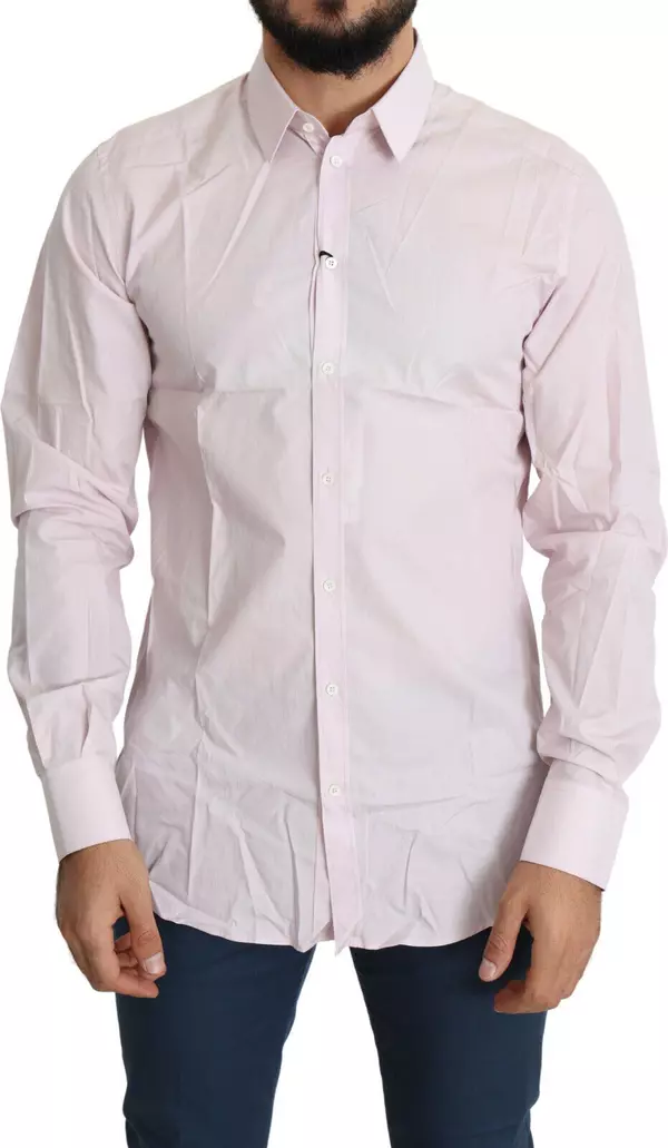 Light Pink Cotton Formal GOLD Dress Shirt