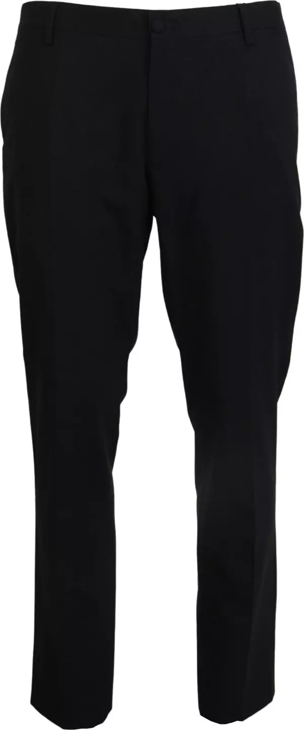 Gray Wool Stretch Dress Formal Slim Fit Pant