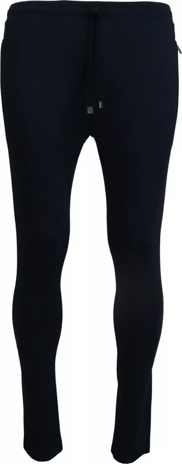 Blue Mens Sport Cotton Sweatpants Pants