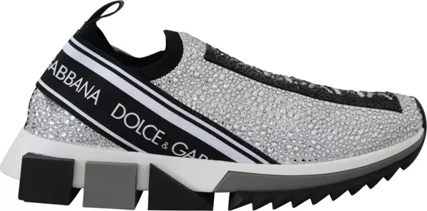 Silver Rhinestones Sorrento Sneakers Shoes