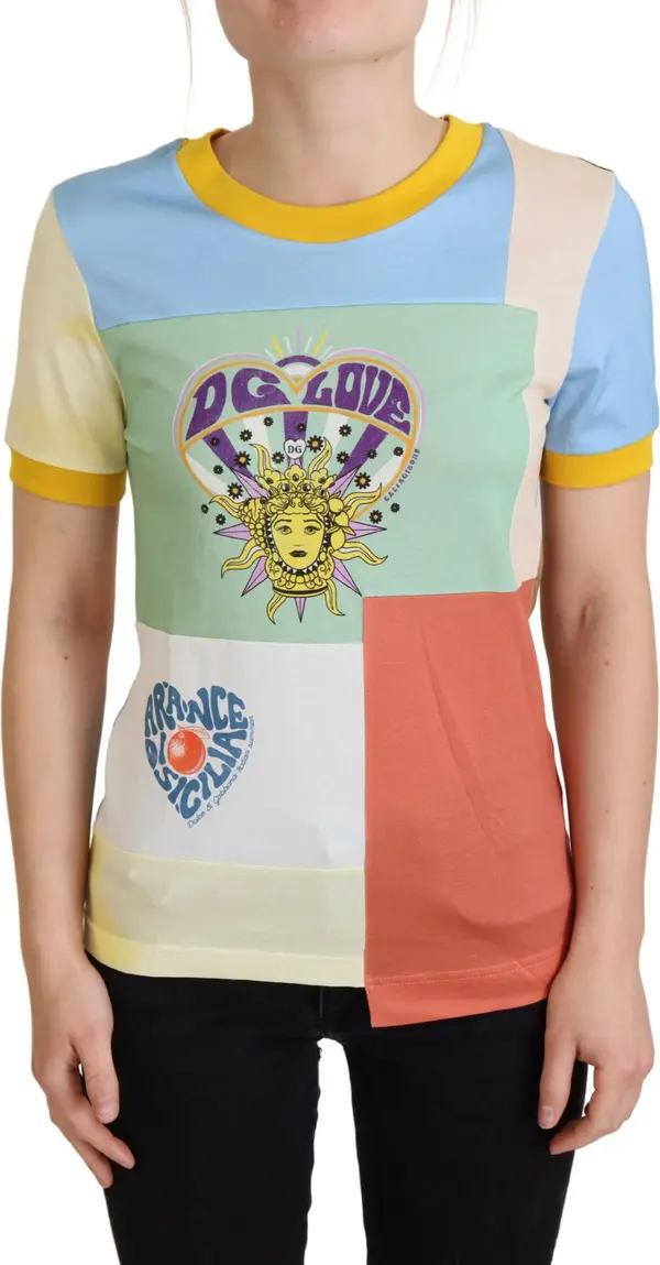 Multicolor Cotton DG Love Patchwork
