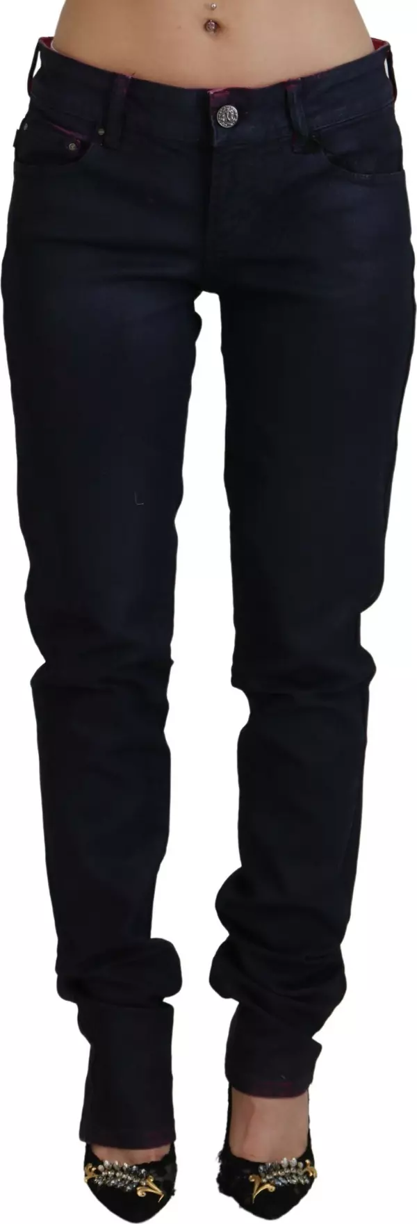 Black Low Waist Slim Fit Women Casual Denim Jeans