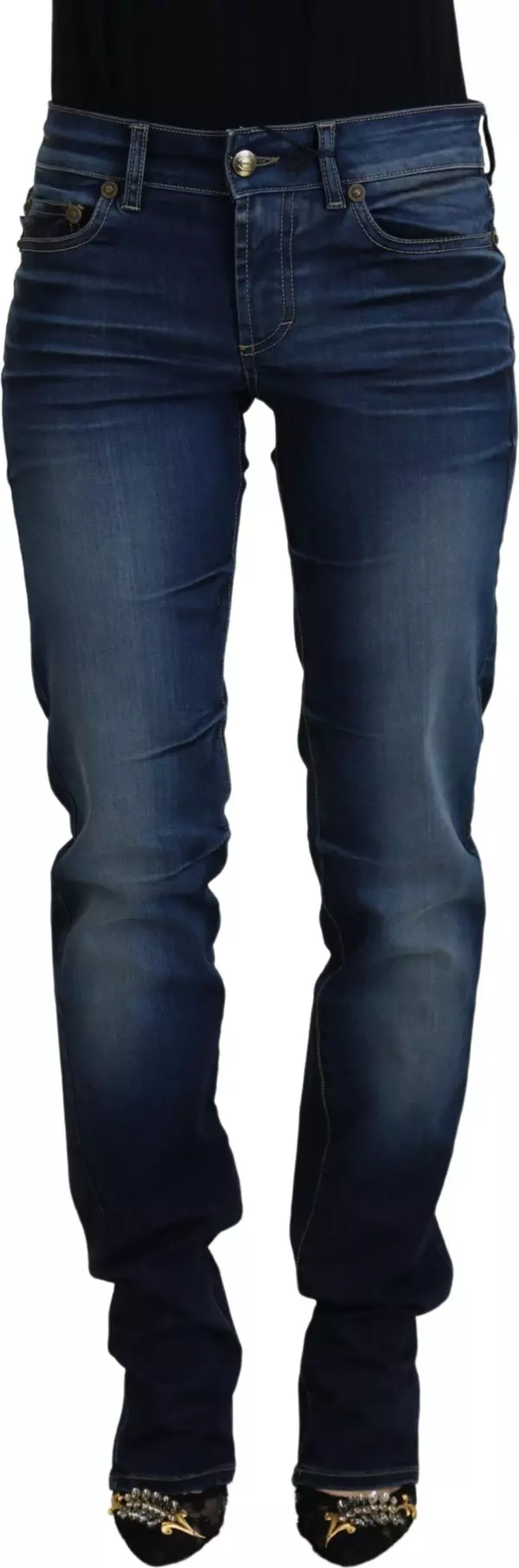 Blue Cotton Women Casual Denim Jeans