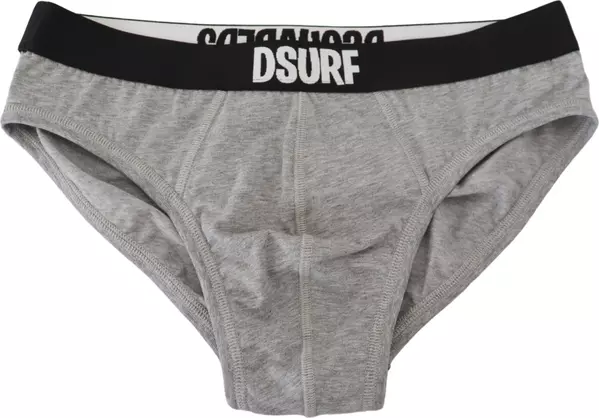 Gray DSURF Logo Cotton Stretch Men Brief Underwear