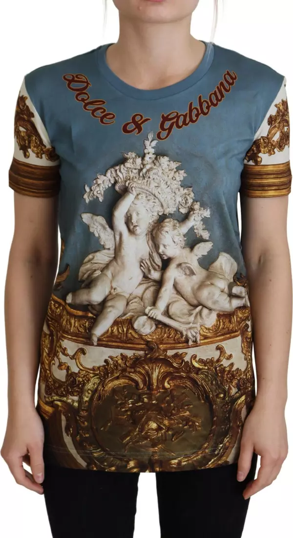 Multicolor DG Logo Angel Printed Shirt Top