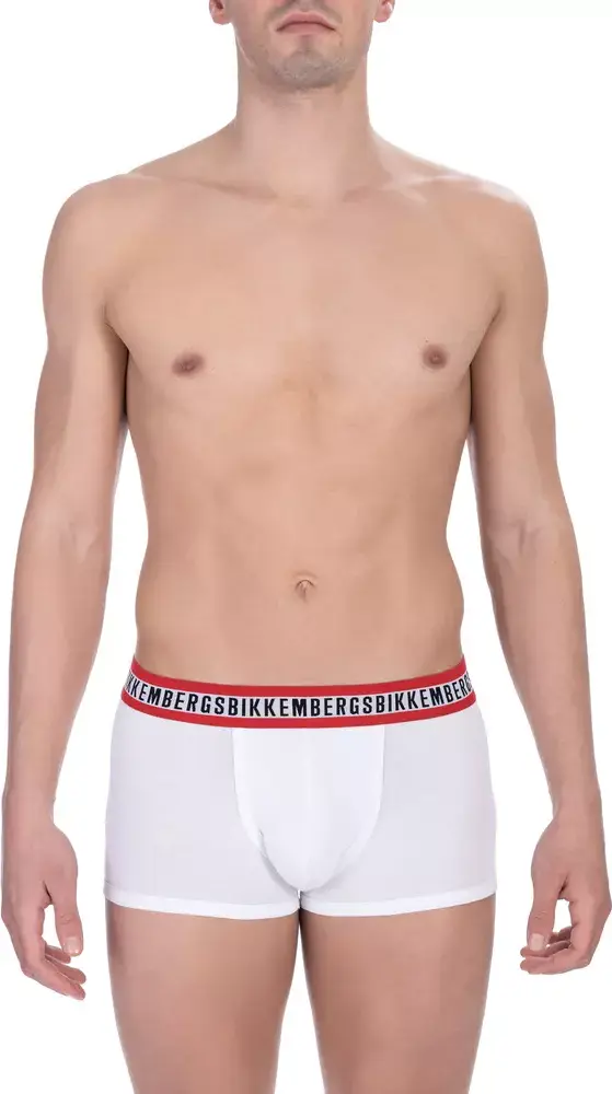White Cotton Men's Underwear Trunk Twin Pack