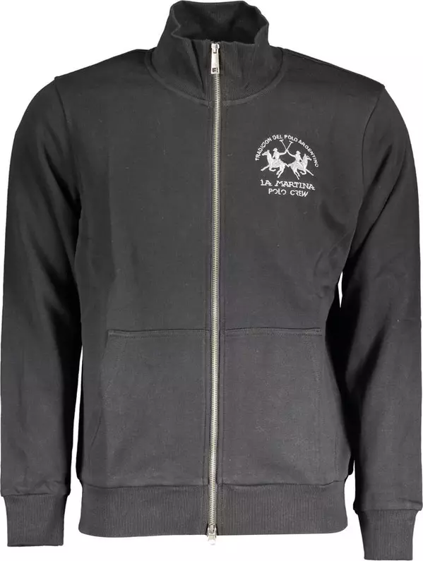 Black Cotton Men's Sweatshirt