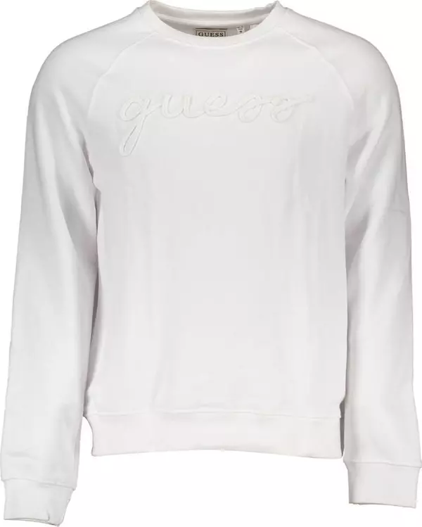 White Cotton Men Sweatshirt