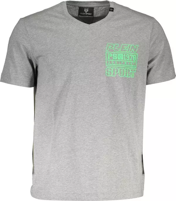 Grey Cotton Men T-Shirt