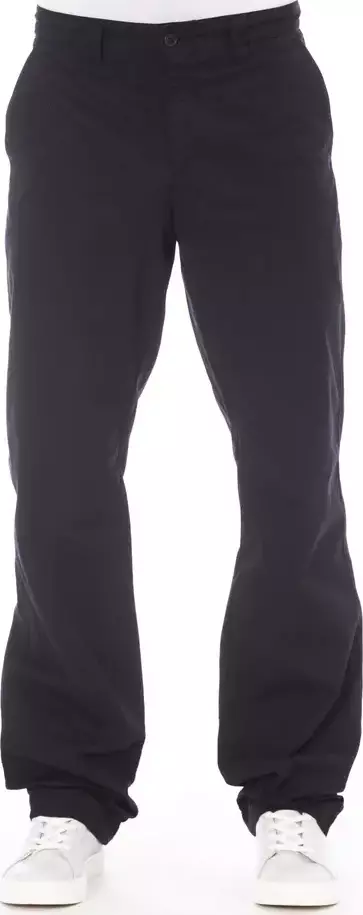 Blue Cotton Men Pant
