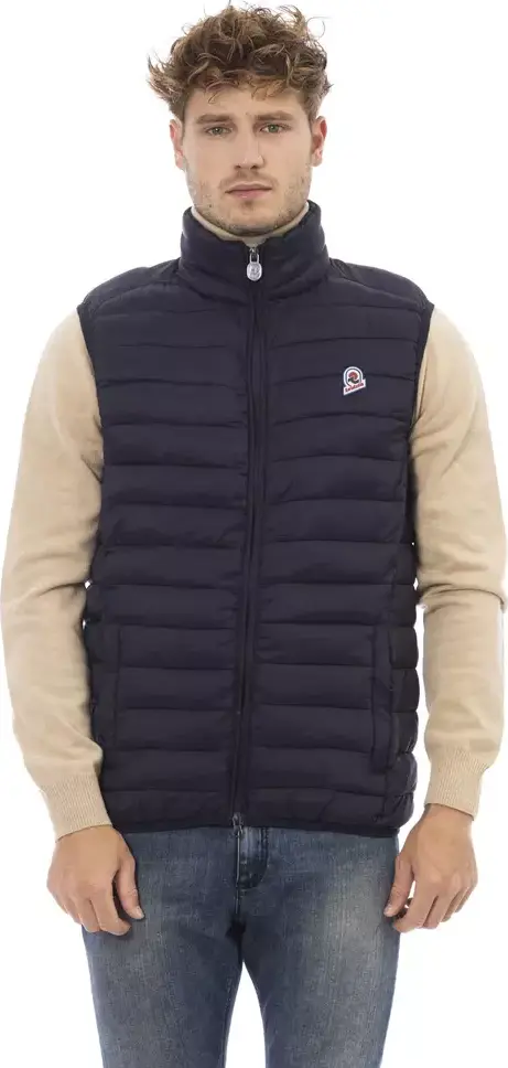 Blue Polyamide Men Vest