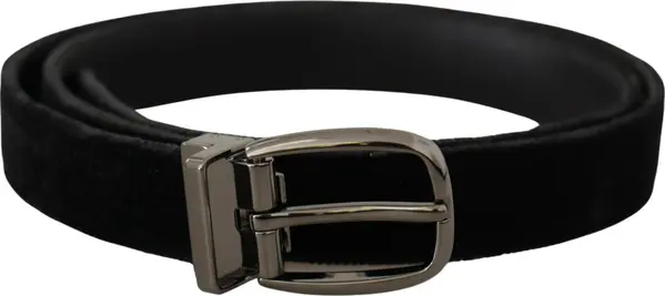 Black Velvet Classic Logo Engraved Metal Belt