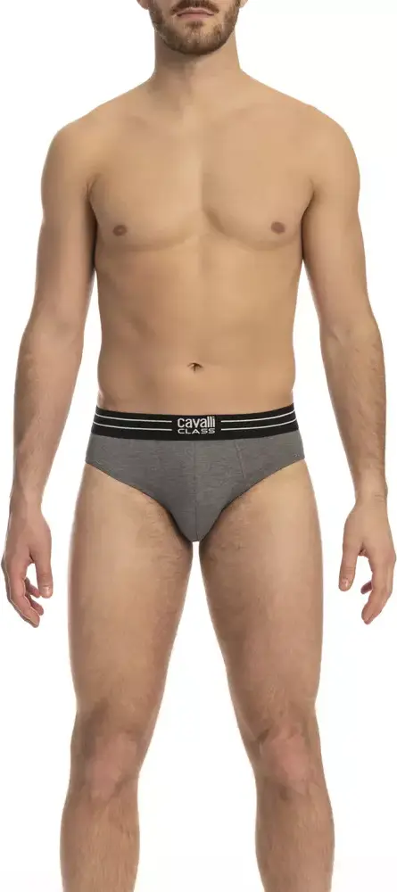 Gray Cotton Men Underwear Trio Pack