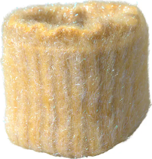 Yellow Polyester Mohair Fiber Neck Wrap Scarf