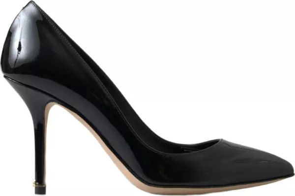 Black Patent Leather High Heels Pumps Shoes