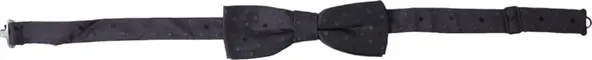 Blue Polka Dot Silk Adjustable Neck Men Papillon Bow Tie